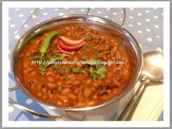 Recipe Black eyed(lobia) beans in tomato gravy.