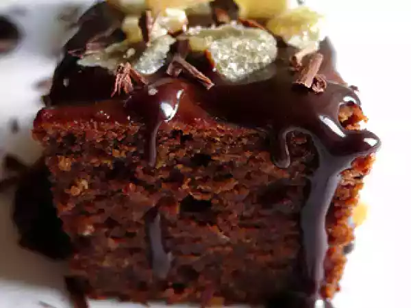 Recipe Cocoa squares with himalayan salted ganache, candied ginger and chocolate curls