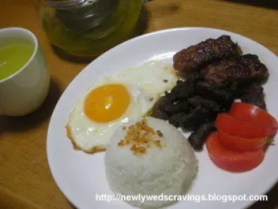 Beef tapa and longanisa