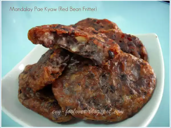 Recipe Red bean fritter (mandalay pae kyaw)