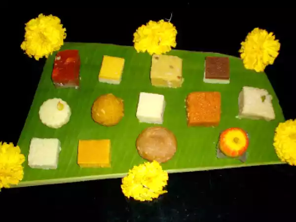 Recipe Sweets for holi - laddu, barfi, milk cake & peda roll ......