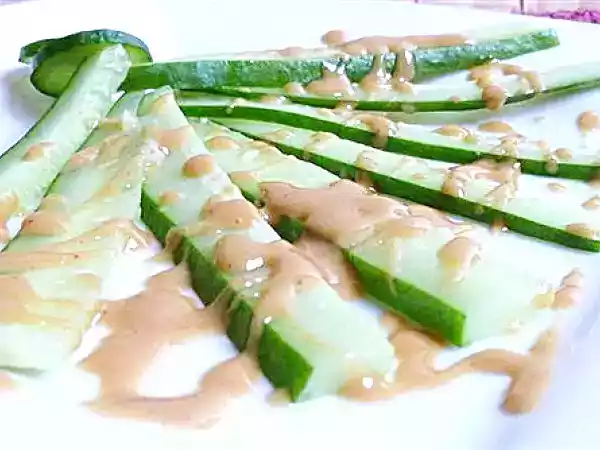 Recipe Japanese cucumber kyuri in creamy peanut butter