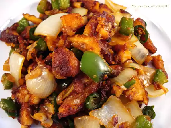 Recipe Indo-chinese style chilly fish dry