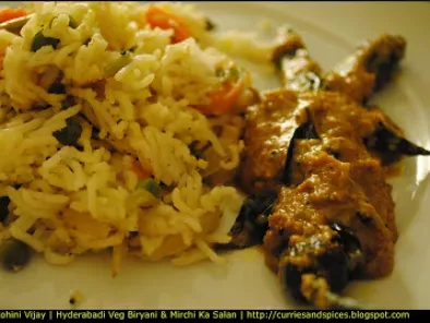 Recipe Hyderabadi vegetable biryani & mirchi ka salan
