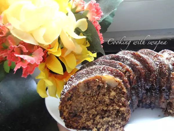 Recipe Saudi date & nut cake