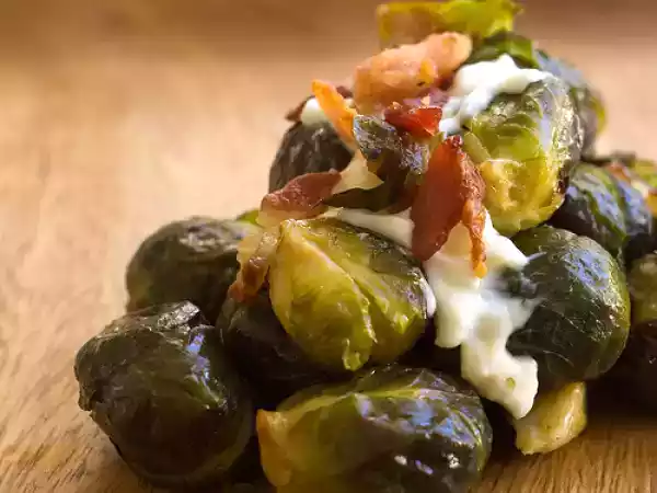 Recipe Brussels sprouts with mayonnaise and bacon