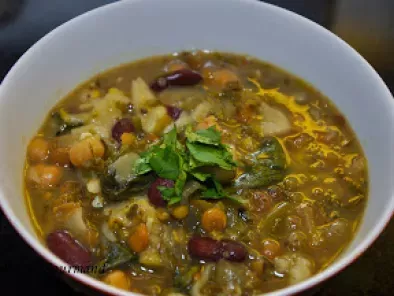 Recipe Persian bean and noodle soup - ash-e reshteh