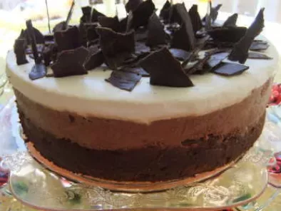 Recipe Triple chocolate mousse cake
