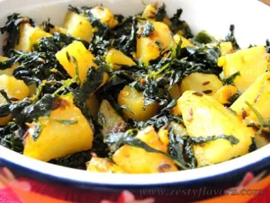 Recipe Aloo methi ki sabzi (fenugreek potato vegetable)