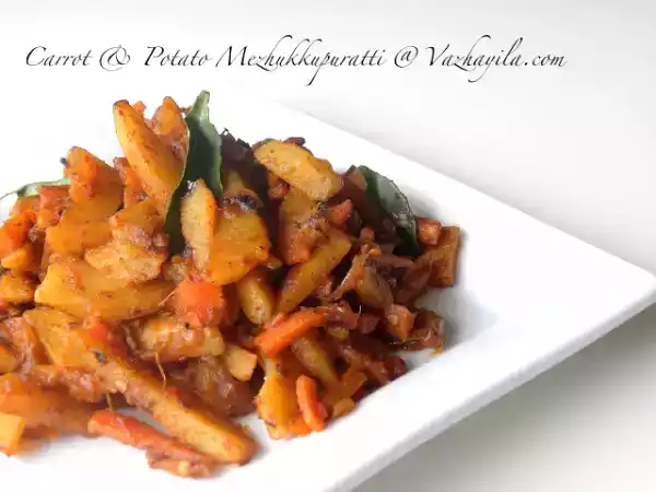 Recipe Carrot - potato mezhukkupuratti