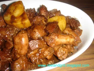 Recipe Adobong lengua at leeg (ox tongue and chicken neck adobo)