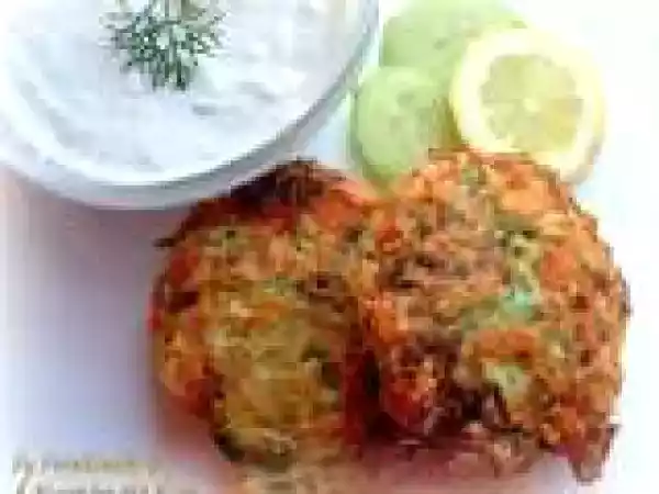 Recipe Greek Zucchini Fritters ? Kolokithokeftedes with Tzatziki Sauce