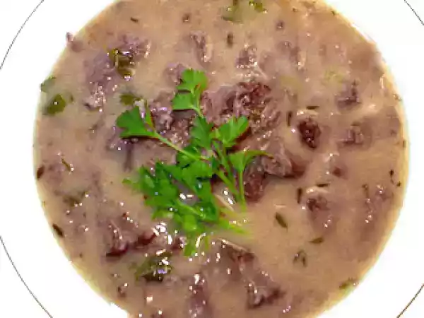 Recipe Oxtail soup with a german influence