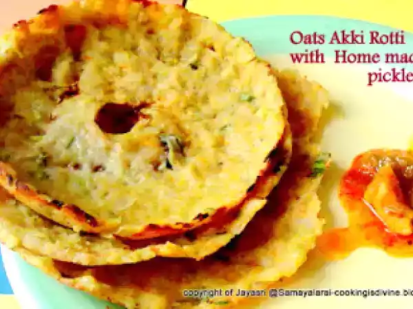 Recipe Oats akki rotti
