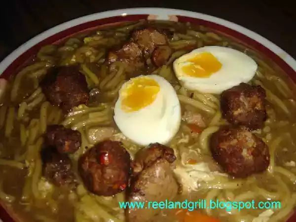 Recipe Loming lipa - pancit lomi (fresh egg noodles in thick soup)