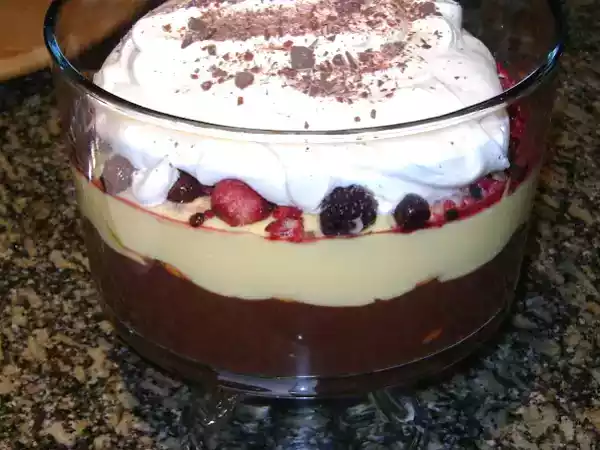 Recipe Sugar free pudding & fruit trifle