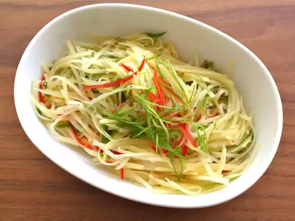 Recipe Potato slivers with vinegar-cu liu tu dou si