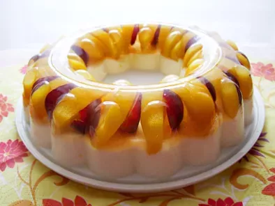 Recipe Mango yogurt, peach and grape jelly