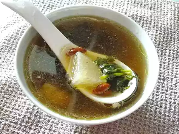 Recipe Watercress and daikon soup of the day