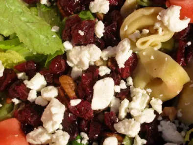 Recipe Tortellini salad with cranberries, pecans, and feta