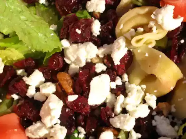 Recipe Tortellini salad with cranberries, pecans, and feta