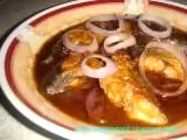 Recipe Bistik na Bangus (Milkfish Braised in Soy Sauce, Lemon and Onion)