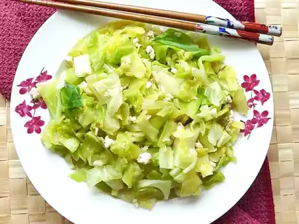 Recipe Stir-fry cabbage, no oyster sauce, where's the flavor