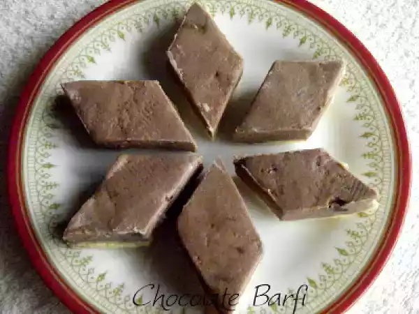 Recipe Chocolate barfi ~ to celebrate!!