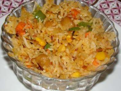 Recipe Left over chana masala rice