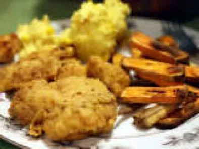 Soul Food Success: Fried Chicken, Sweet Potato Wedges, Corn Pudding