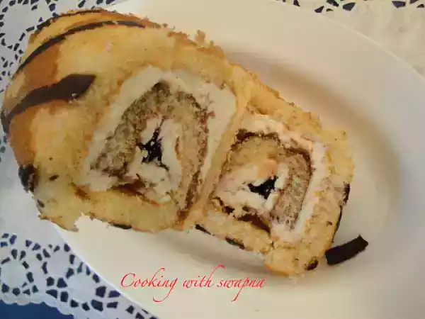 Recipe Baked roly poly swiss cake
