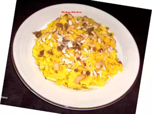 Recipe Microwave sweet saffron rice (zarda)