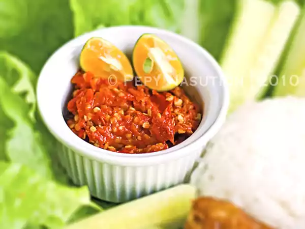 Recipe Sambal terasi lemon cui - sambal terasi with calamansi