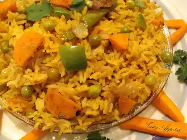 Recipe Carrot peas biryani