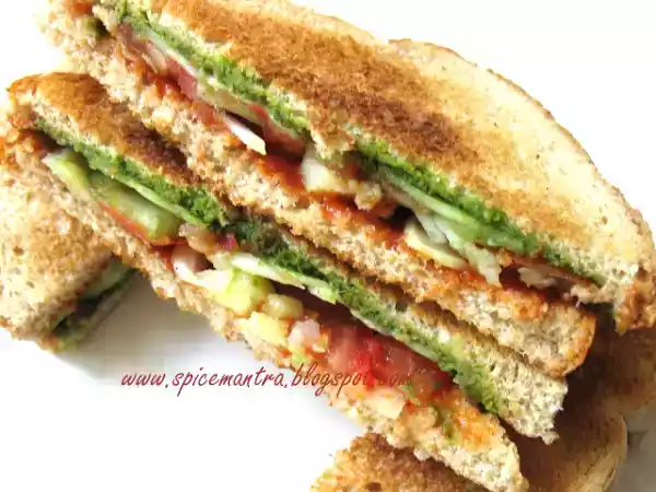 Recipe Indian version of vegetable/ vegan toast sandwich and an award
