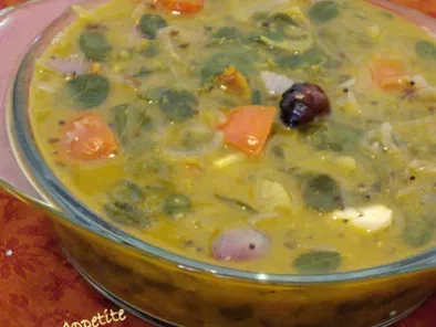 Recipe Murungai keerai sambar (lentils with moringa leaves)