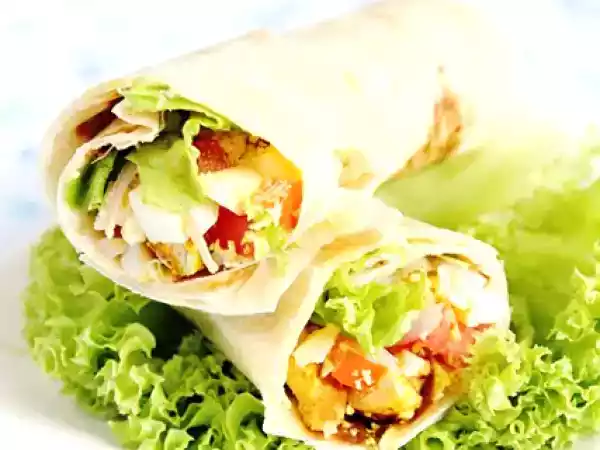Recipe Chicken and veggie tortilla wrap