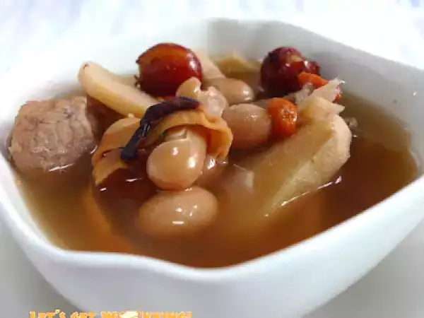 Recipe Arrowroot with cranberry beans soup