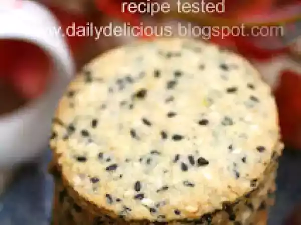 Recipe Crispy....sweety....salty sesame cookies