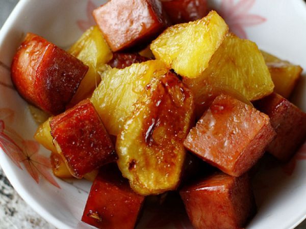 Recipe Baked spam and pineapple in teriyaki sauce