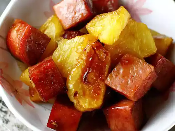 Recipe Baked spam and pineapple in teriyaki sauce