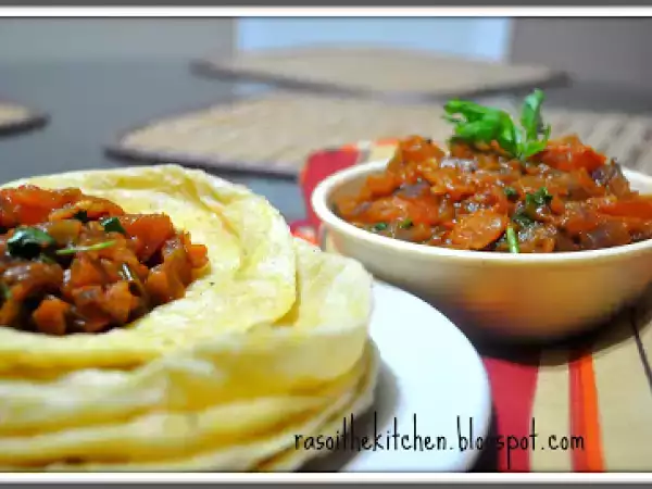 Recipe Poori with tomato chutney
