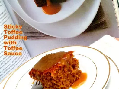 Recipe Egg and eggless sticky toffee pudding with toffee sauce
