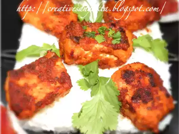 Recipe Tandoori paneer with a twist. spicy thai/indian paneer tikka