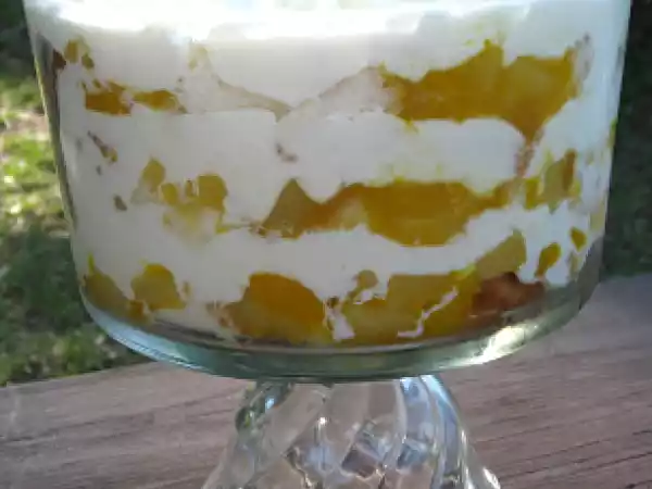 Recipe Pineapple-mango trifle with white chocolate-macadamia mousse