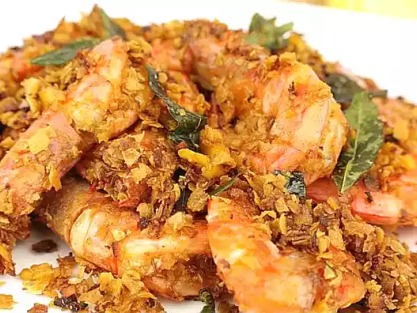 Recipe Butter cereal prawns