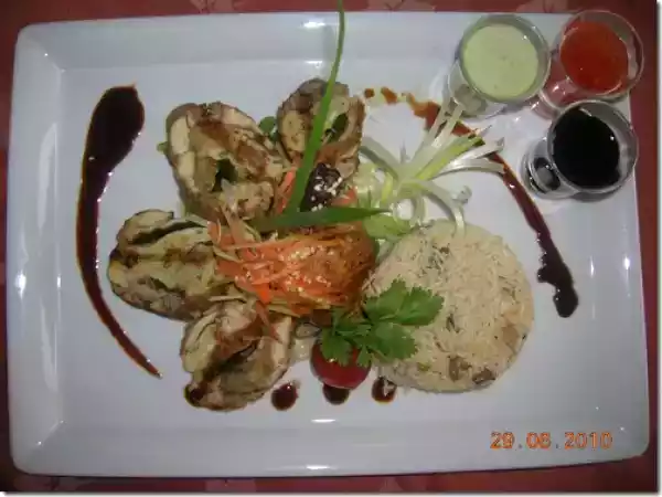 Recipe Tamago stuffed chicken teriyaki with yasai itame and matsutake rice