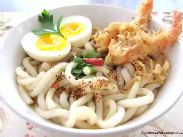 Recipe Prawn tempura udon noodle soup
