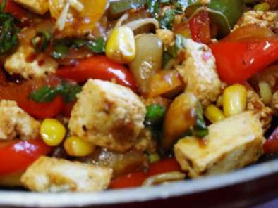 Recipe Stir fried mixed vegetables in chilli pepper sauce