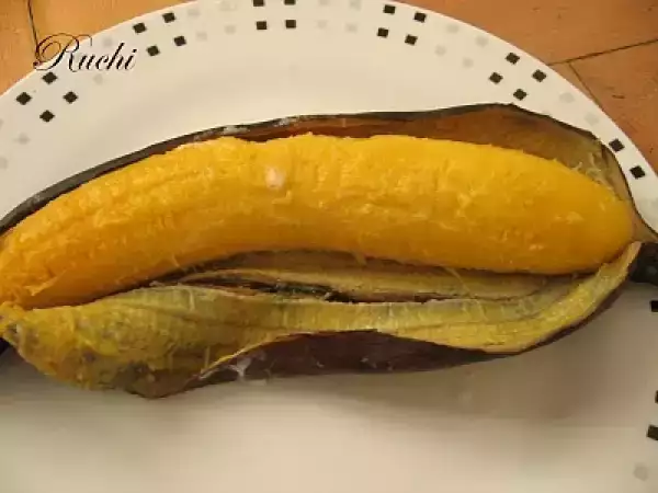 Recipe Ethapazham/nenthra pazham chuttathu (oven roasted plantain)